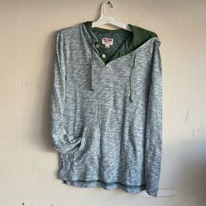 Mossimo pullover hoodie with forest green lining and details